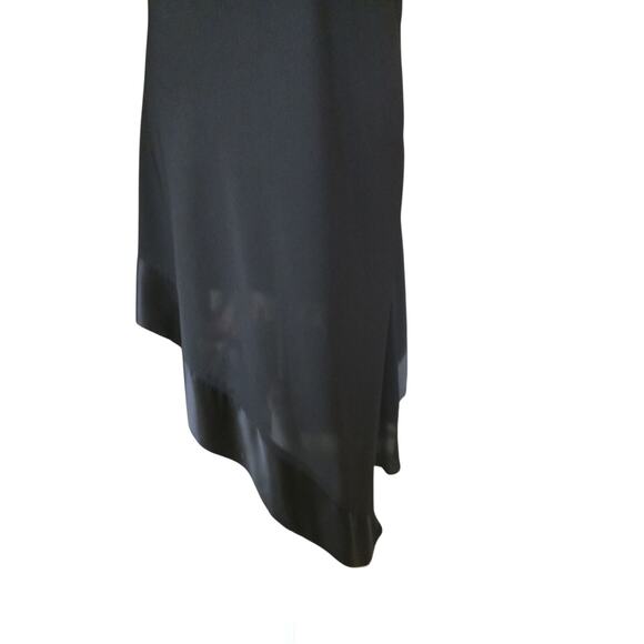 HARARI Black 100% Silk Asymmetrical Dress - Picture 5 of 8